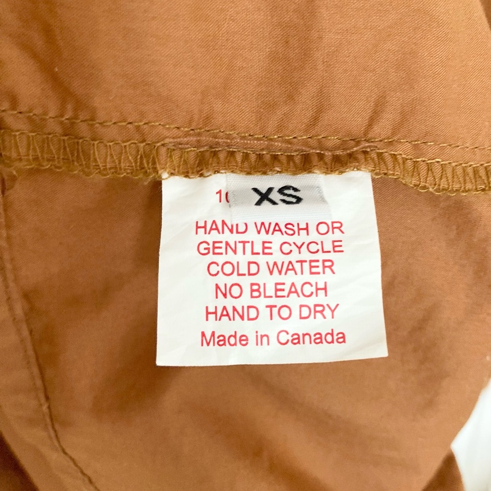 Women's Puff Sleeve Peasant Blouse - Rust - Picture 6 of 7